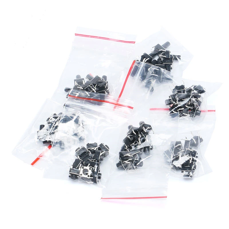 60pcs 6X6x4.3/5/6/7/8/9mm Tact Switch Tactile Push Button Switch Kit Sets DIP 4P Micro Switch High Quality+60pcs A56 Switch Cap
60pcs 6X6x4.3/5/6/7/8/9mm Tact Switch Tactile Push Button Switch Kit Sets DIP 4P Micro Switch High Quality+60pcs A56 Switch Cap