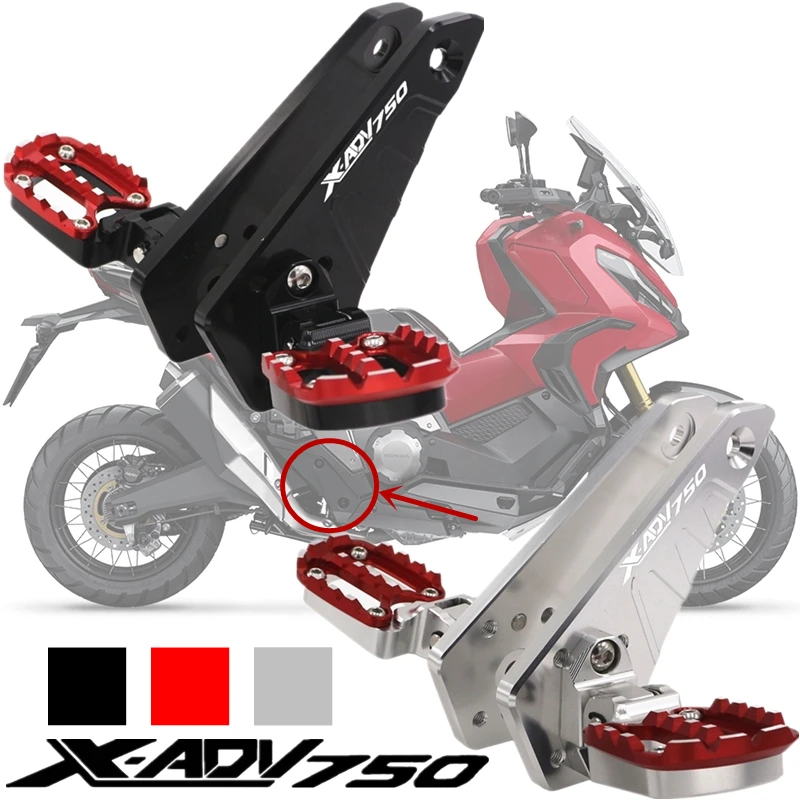 

For HONDA XADV X-adv 750 XADV750 2021 2022 Aluminum Alloy Rear Pedal Foot Stand Folding Footrests Passenger Foot Pegs