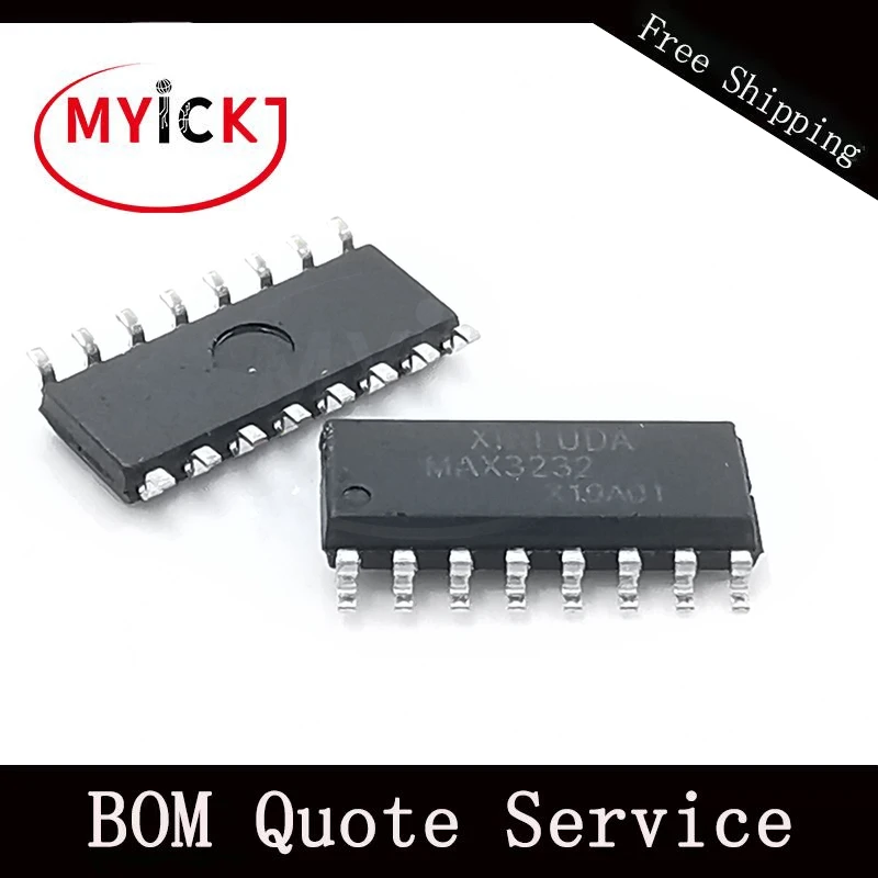 5pcs ST3232B ST3232BDR SOP LOW POWER UP TO 400KBPS RS-232 DRIVERS AND RECEIVERS