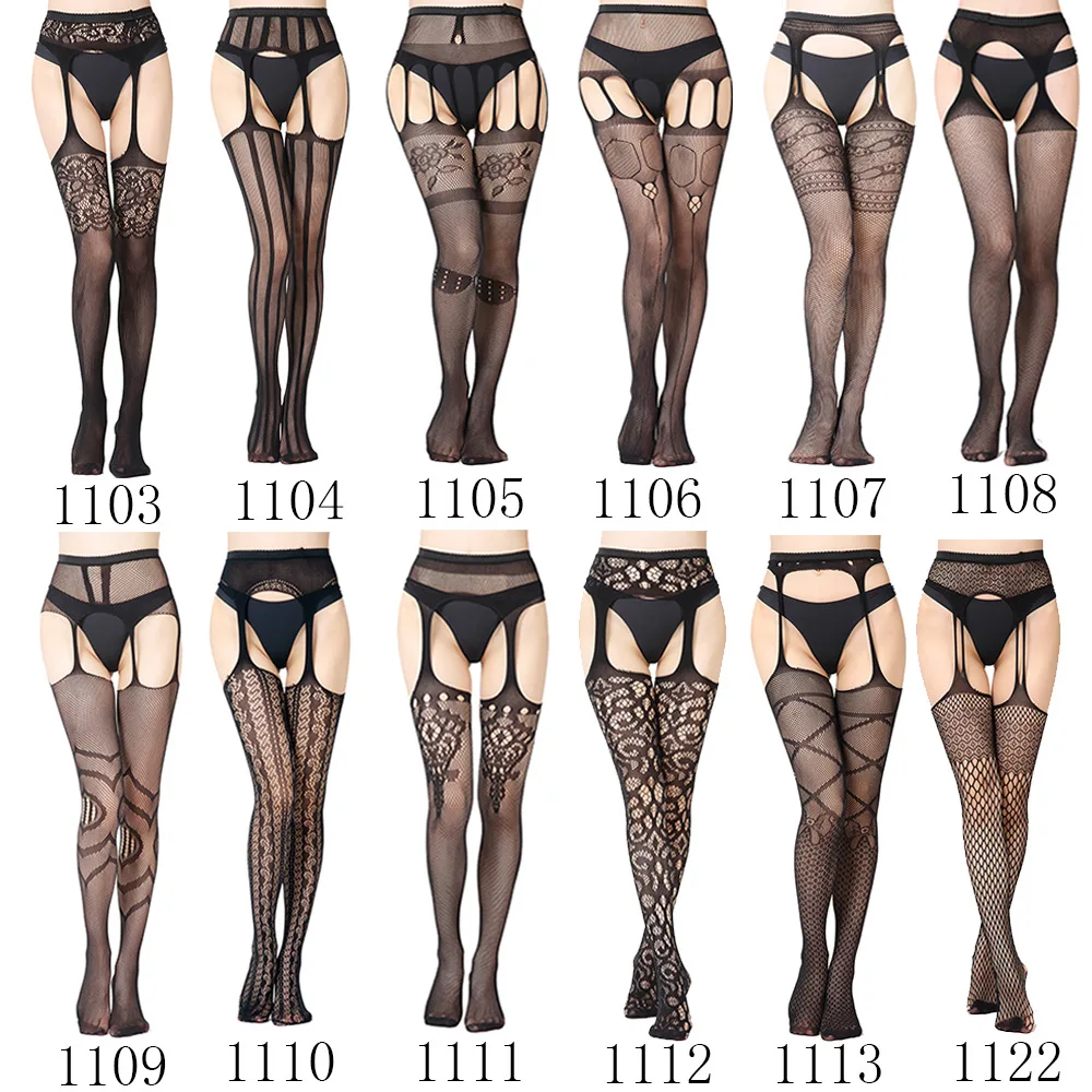 

Sexy Lace Soft Top Thigh High Fishing Net Stockings Suspender Garter Belt Lingerie Women's Tights Pantyhose Floral Medias