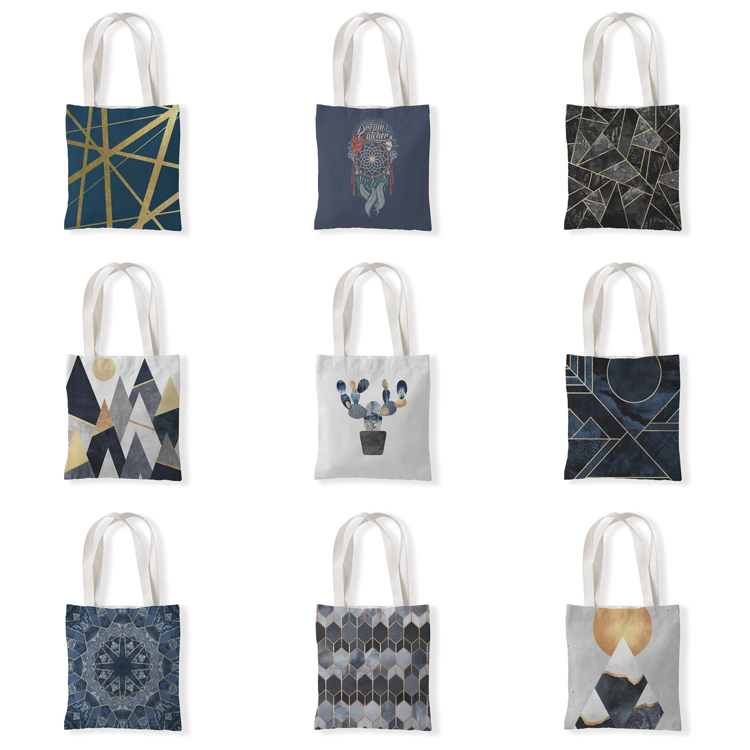 Women Canvas Shoulder Bag Geometric Print Ladies Shopping Bags Grocery Handbags Tote Books Bag for Girls
Women Canvas Shoulder Bag Geometric Print Ladies Shopping Bags Grocery Handbags Tote Books Bag for Girls