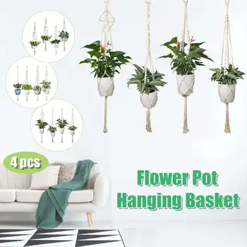4pc 105cm Handmade Macrame Plant Hanger Flowerpot Holder Cotton Linen Flower Pot Hanging Basket for Wall Decoration Garden Tools
4pc 105cm Handmade Macrame Plant Hanger Flowerpot Holder Cotton Linen Flower Pot Hanging Basket for Wall Decoration Garden Tools