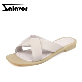 ZALAVOR Size 34-39 Women Shoes Real Leather Sandals Peep Toe Flat Heel Slip On Shoes Casual Solid Color Footwear
ZALAVOR Size 34-39 Women Shoes Real Leather Sandals Peep Toe Flat Heel Slip On Shoes Casual Solid Color Footwear