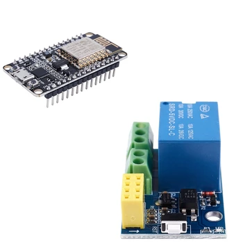 1pcs NodeMcu Lua ESP8266 CP2102 WIFI Internet Development Board Model & 1 set ESP8266 ESP-01S 5V WiFi relay module
1pcs NodeMcu Lua ESP8266 CP2102 WIFI Internet Development Board Model & 1 set ESP8266 ESP-01S 5V WiFi relay module