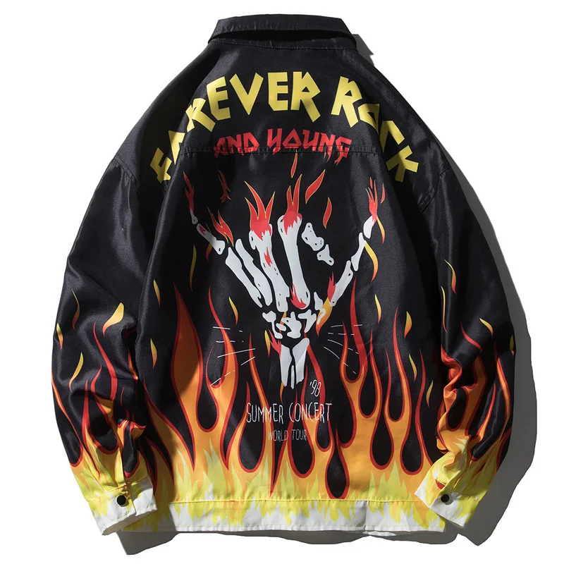 2020 Autumn New Clothes Men Bomber Jackets Outwear mens Flame Skull Printed Jacket Japanese Streetwear Zip Up Hommes Veste Kurtk
2020 Autumn New Clothes Men Bomber Jackets Outwear mens Flame Skull Printed Jacket Japanese Streetwear Zip Up Hommes Veste Kurtk