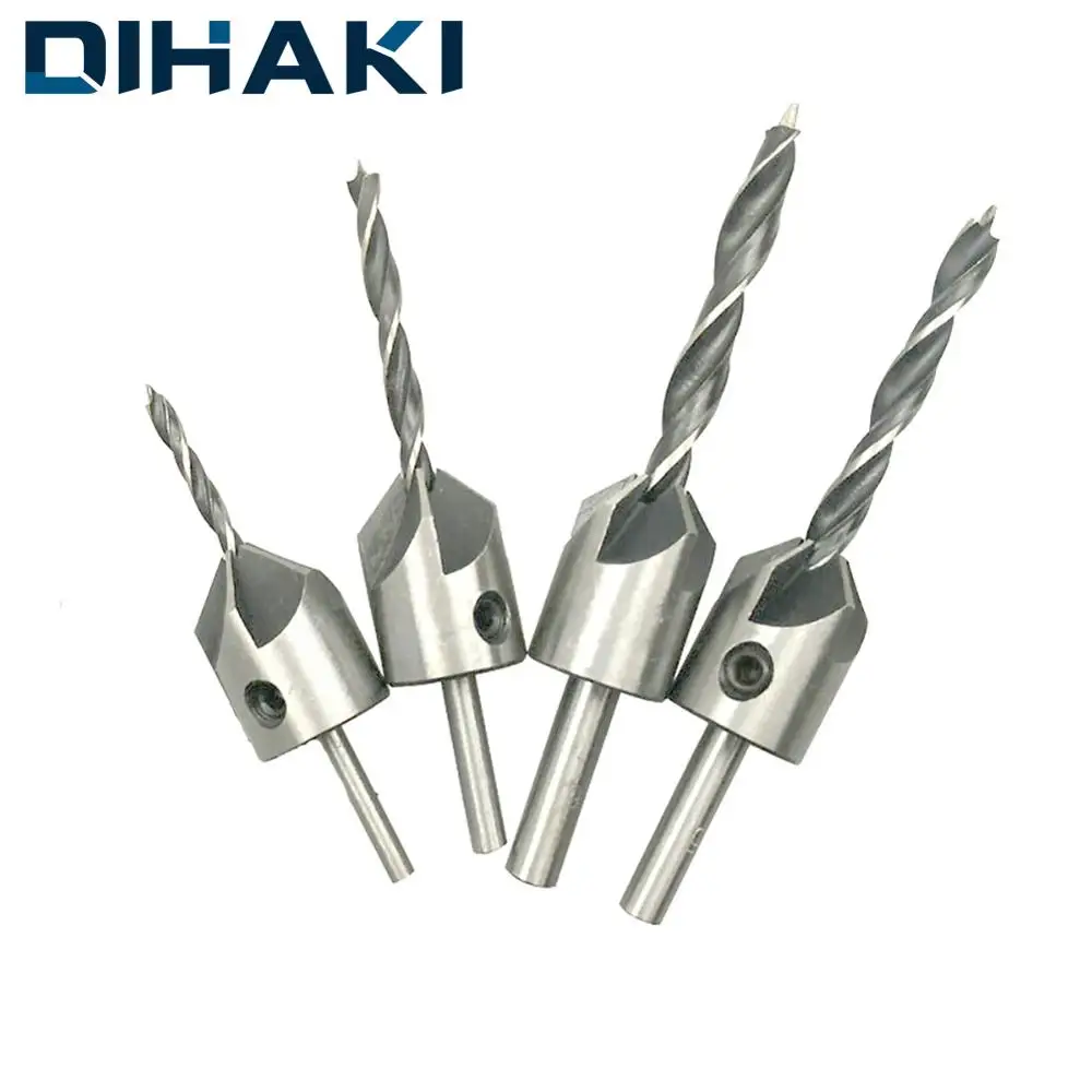 4Pcs Drills Countersink Drill Bit Set Three Tips Countersunk Head Woodworking Chamfering Device High Quality with Hex Wrench
4Pcs Drills Countersink Drill Bit Set Three Tips Countersunk Head Woodworking Chamfering Device High Quality with Hex Wrench