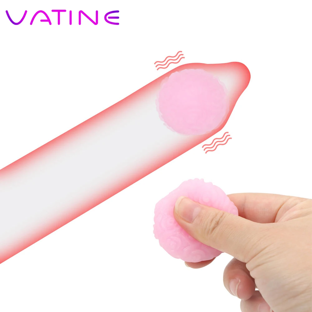 VATINE 1 шт. удлинитель для пениса бусина увеличения Мягкая головка вибратор шарик