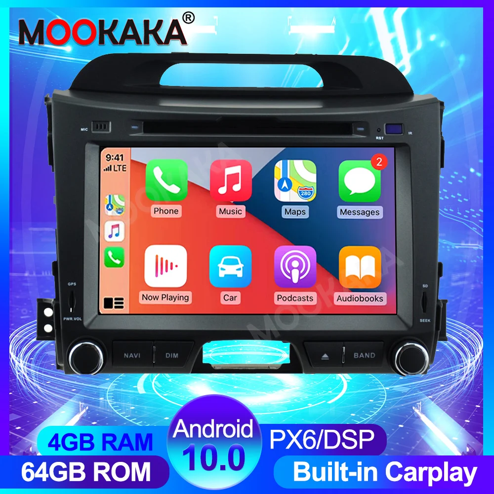 Android 10.0 4+64GB Car Radio Carplay For KIA SPORTAGE 2010-2016 Touch Screen Autoradio DSP DVD Multimedia Player GPS Navigation
Android 10.0 4+64GB Car Radio Carplay For KIA SPORTAGE 2010-2016 Touch Screen Autoradio DSP DVD Multimedia Player GPS Navigation