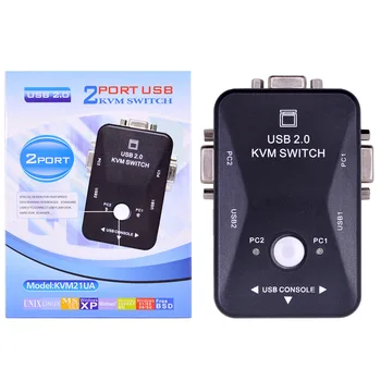 KVM switch 2 port manual VGA switch USB with keyboard and mouse switch two in one out
KVM switch 2 port manual VGA switch USB with keyboard and mouse switch two in one out