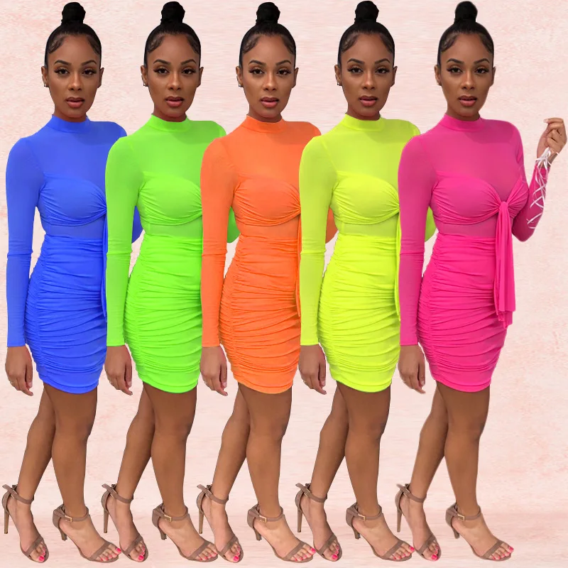 Mesh Dress Pink Yellow Blue Green Orange See Through Dress Mini Dress Sexy Dresses Party Night Club Dress 2019 Women Vestidos
Mesh Dress Pink Yellow Blue Green Orange See Through Dress Mini Dress Sexy Dresses Party Night Club Dress 2019 Women Vestidos