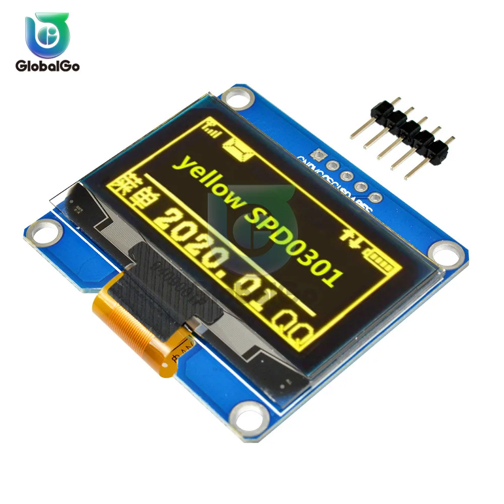 1 54 дюймовый IIC Серийный белый oled дисплей модуль 128X64 I2C SPD0301 12864 ЖК экран Плата GND VCC