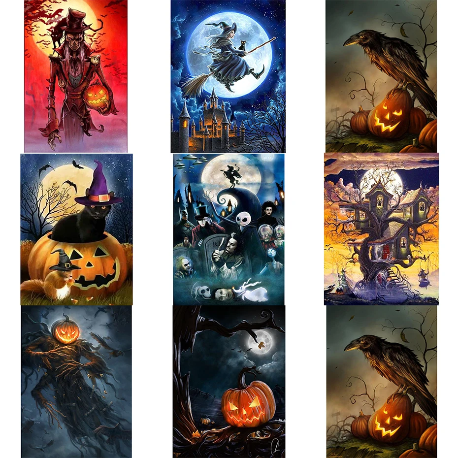 AMTMBS Cartoon Nightmare Halloween Painting By Numbers Pumpkin Mosaic Skull Lover Home Festival Decor
AMTMBS Cartoon Nightmare Halloween Painting By Numbers Pumpkin Mosaic Skull Lover Home Festival Decor