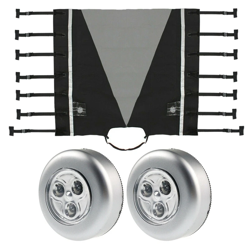 Waterproof Universal Caravan Front Towing Cover Hitch Cover Protector Hitch Coupling Lock Cover with 2x LED Guard Light for RV
Waterproof Universal Caravan Front Towing Cover Hitch Cover Protector Hitch Coupling Lock Cover with 2x LED Guard Light for RV