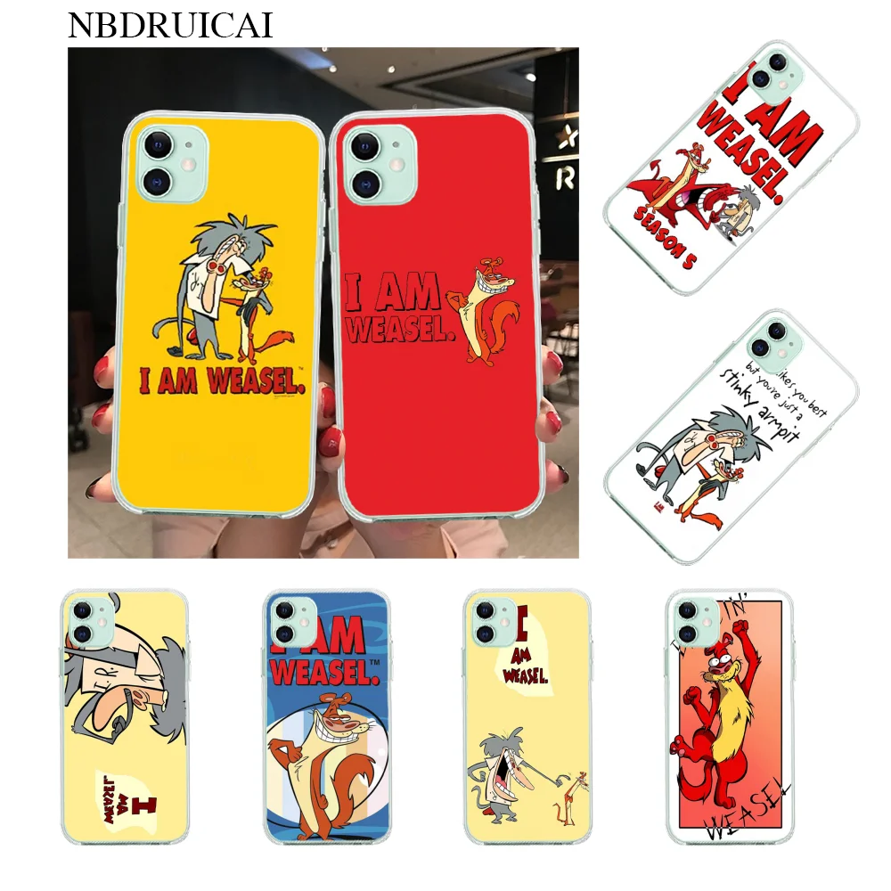 Черный мягкий чехол NBDRUICAI с рисунком из аниме I Am Weasel для телефона iPhone 11 pro XS MAX 8 7 6 6S