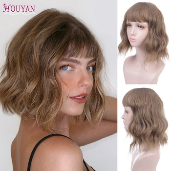 HOUYAN Short hair wig ladies Bob type full head wig heat-resistant synthetic wave short hair cosplay party
HOUYAN Short hair wig ladies Bob type full head wig heat-resistant synthetic wave short hair cosplay party