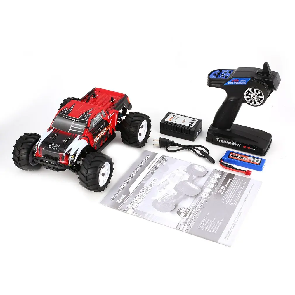 ZD Racing MT-16 1/16 Scale 2.4G 40km/h High Speed Brushless Off-Road Truck Big Wheels Bigfoot RC Car Remote Control Model Toy
ZD Racing MT-16 1/16 Scale 2.4G 40km/h High Speed Brushless Off-Road Truck Big Wheels Bigfoot RC Car Remote Control Model Toy