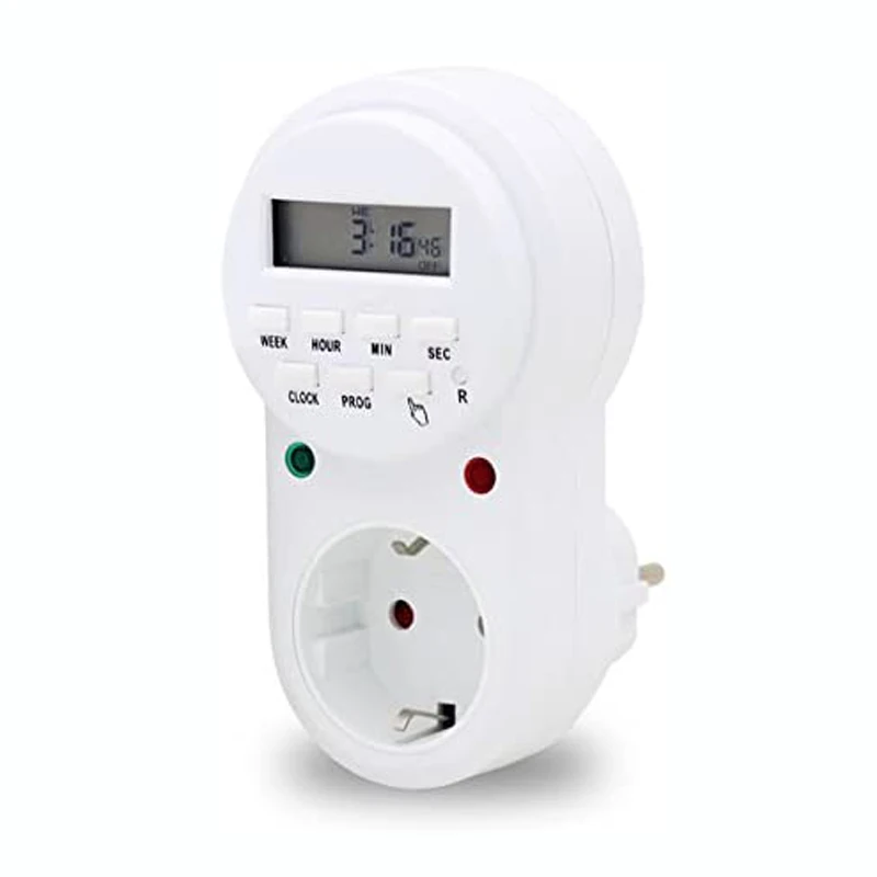 ETG-63A Timer Socket Smart Power Socket EU Plug Programmable Electronic Digital Timer Switch Energy Saving 220V 16A EU Type
ETG-63A Timer Socket Smart Power Socket EU Plug Programmable Electronic Digital Timer Switch Energy Saving 220V 16A EU Type