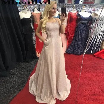 Mbcullyd A-line Shining Prom Dresses Long 2020 Sexy Halter Neck Graduation Evening Dress With Pocket Sequined Robe De Soiree
Mbcullyd A-line Shining Prom Dresses Long 2020 Sexy Halter Neck Graduation Evening Dress With Pocket Sequined Robe De Soiree