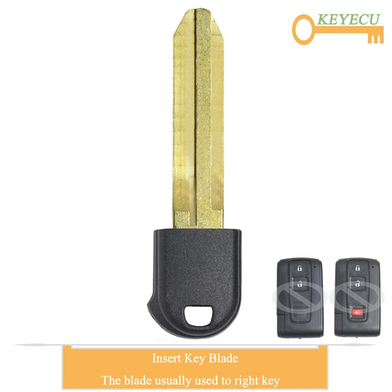 KEYECU Smart Proximity Card Car Key Uncut Insert Emergency Blade for Toyota Prius 2004-2009 Corolla Verso Camry Fob Small | Автомобили и