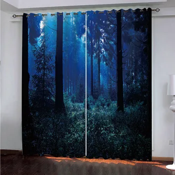 SOFTBATF Dark Forest Printing Curtain Blackout Curtains Fabric Drapes Window Curtains For living Room Bedroom Dropshipping
SOFTBATF Dark Forest Printing Curtain Blackout Curtains Fabric Drapes Window Curtains For living Room Bedroom Dropshipping