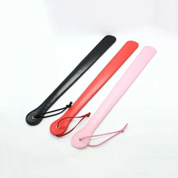 48cm Butt Ass Whip Spanking Paddles Leather Fetish Role Play Kit Slave Flogger Handle Sm Bdsm For Couple Sex Toys adult games
