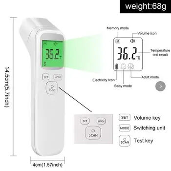 Forehead Thermometer Infrared Electronic Thermometer Non-Contact Precision Probe Lcd Digital Large Screen
Forehead Thermometer Infrared Electronic Thermometer Non-Contact Precision Probe Lcd Digital Large Screen