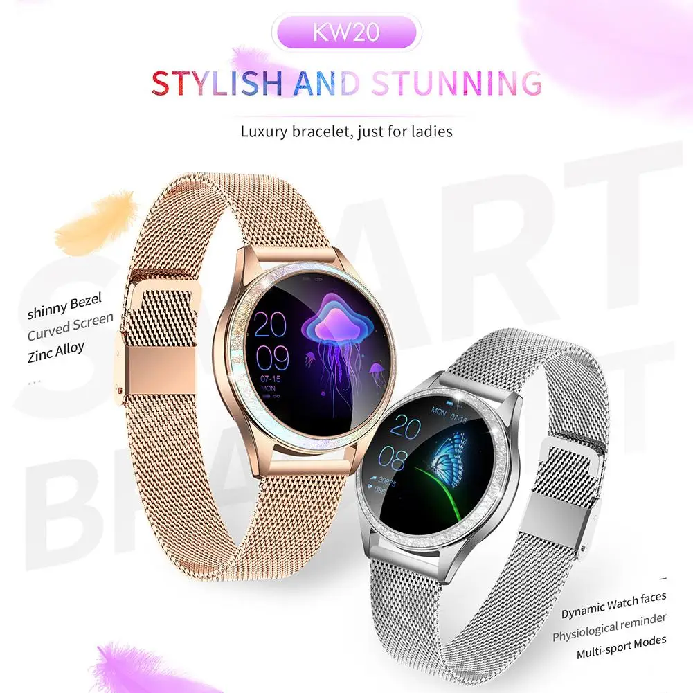 KW20 Women Smart Watch IP68 Waterproof Heart Rate Monitoring Bluetooth For Android IOS Fitness Bracelet Female Smartwatch
KW20 Women Smart Watch IP68 Waterproof Heart Rate Monitoring Bluetooth For Android IOS Fitness Bracelet Female Smartwatch
