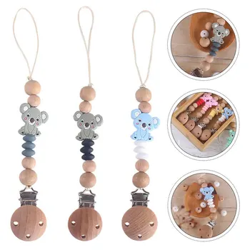 3pcs Silicone Durable Bear Decor Teeth Soother Pacifier Chain Pacifier Strap Clip for Infant
3pcs Silicone Durable Bear Decor Teeth Soother Pacifier Chain Pacifier Strap Clip for Infant