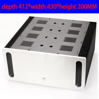 KYYSLB 412*430*200MM All-aluminum Class A Post-level Amplifier Chassis Box House DIY Enclosure with Feet Amplifier Case Shell
KYYSLB 412*430*200MM All-aluminum Class A Post-level Amplifier Chassis Box House DIY Enclosure with Feet Amplifier Case Shell