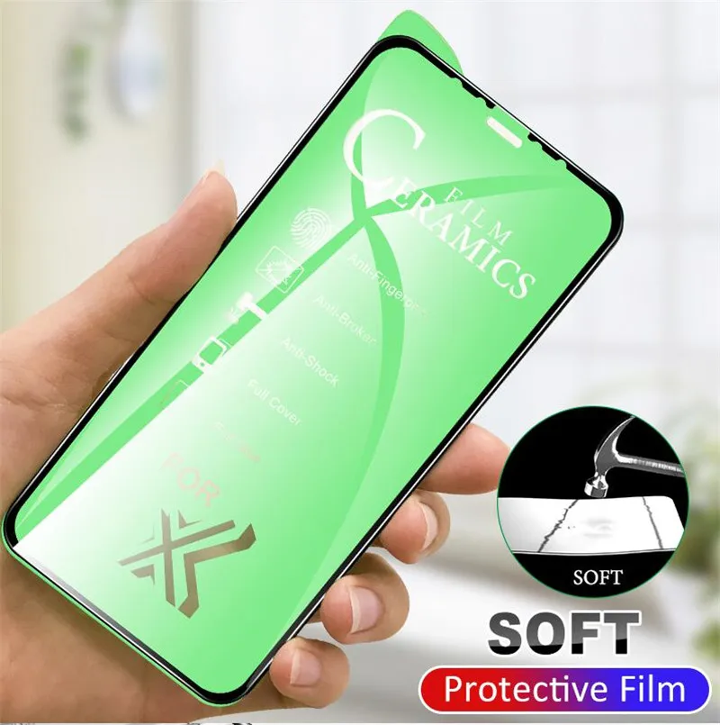 Взрывозащищенная Мягкая Керамическая пленка для iPhone 7 8 6Plus матовая с защитой от