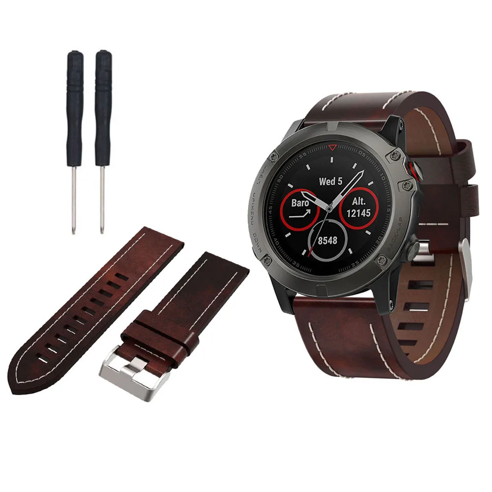 Кожаный ремешок для часов Ouhaobin сменный Garmin Fenix 5X с ремешком инструменты из