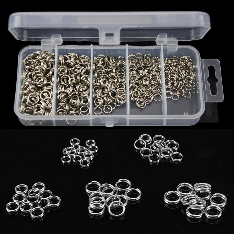 250pcs Stainless Steel Double Loop Fishing Ring Set Split Clip Swivel Quick Change Hook Connector Lure Fishing Tool Accessories
250pcs Stainless Steel Double Loop Fishing Ring Set Split Clip Swivel Quick Change Hook Connector Lure Fishing Tool Accessories