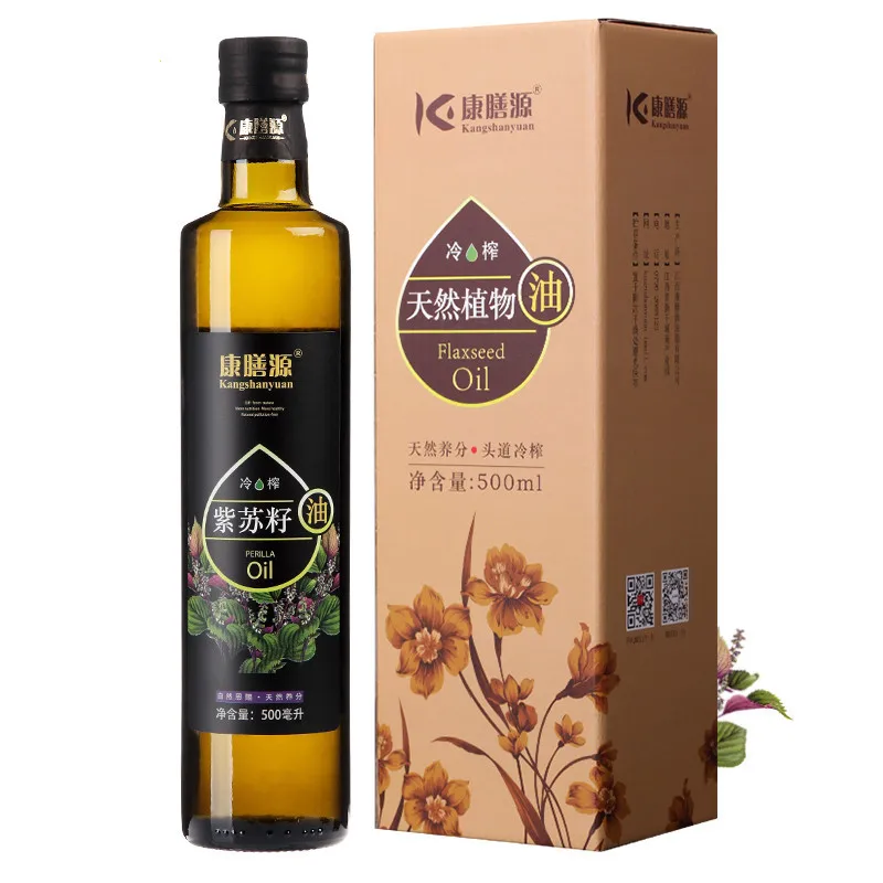 Pure perilla seed oil, cold-pressed Perilla frutescens oil, edible sesame oil, linolenic acid 500ml Natural vegetable oil 
Pure perilla seed oil, cold-pressed Perilla frutescens oil, edible sesame oil, linolenic acid 500ml Natural vegetable oil