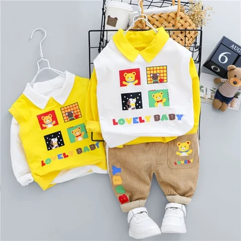 Inafnt New 2020 bornClothing Sets 2020 Autumn Baby Boys Clothes Cartoon Bear Vest T Shirt Pants Kids Children Costume
Inafnt New 2020 bornClothing Sets 2020 Autumn Baby Boys Clothes Cartoon Bear Vest T Shirt Pants Kids Children Costume