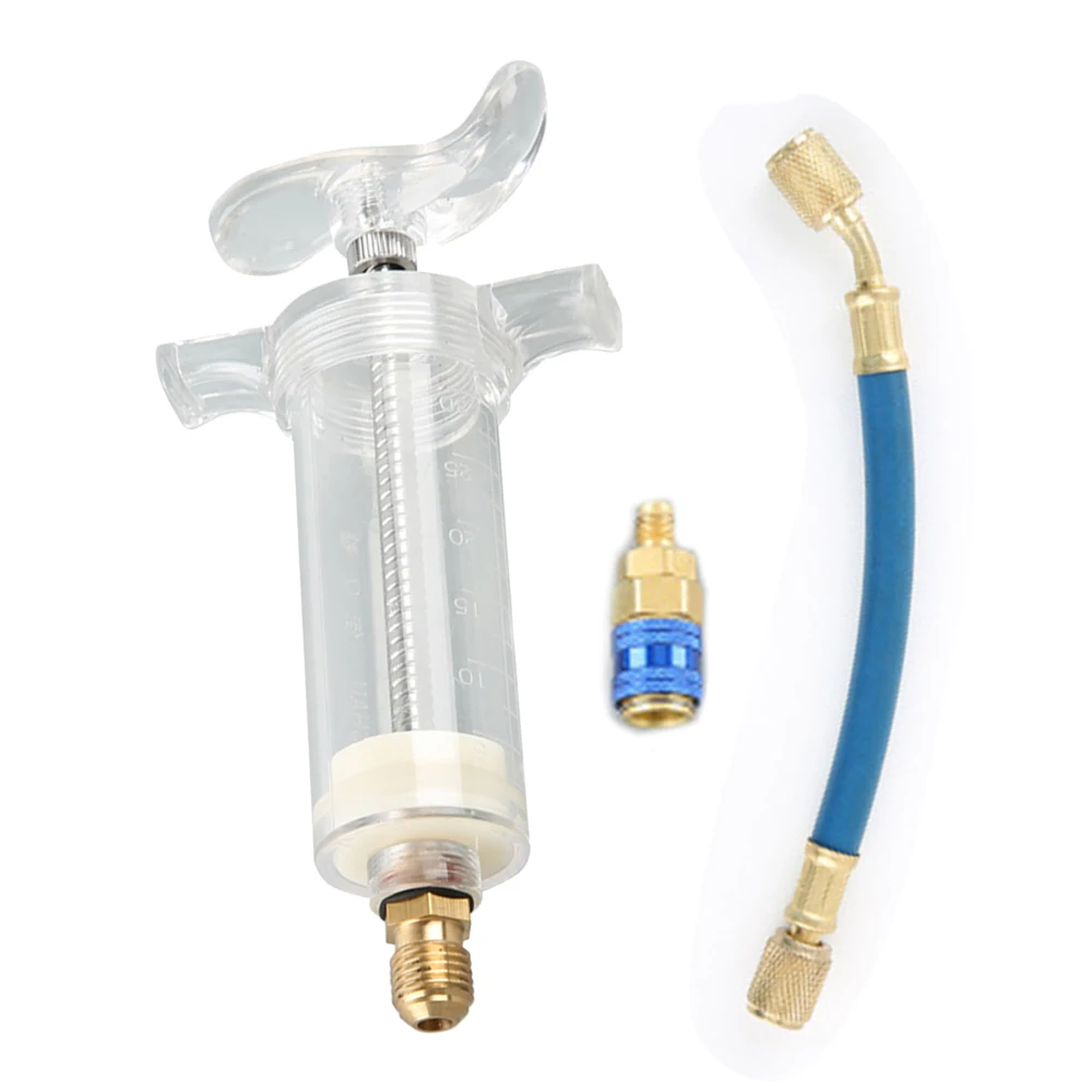 1set Oil / UV Dye Injector 30ml ( 1 Oz ) With Low Pressure Adapter For A/C Air Conditioning Automotive Oiler Syringe
1set Oil / UV Dye Injector 30ml ( 1 Oz ) With Low Pressure Adapter For A/C Air Conditioning Automotive Oiler Syringe