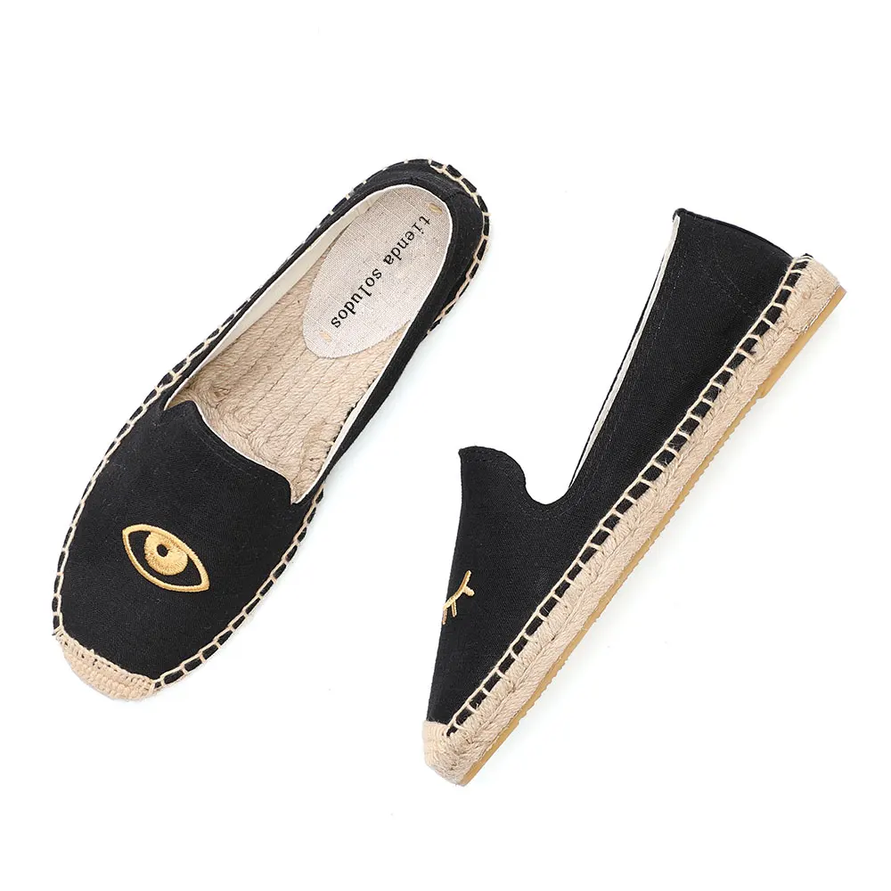 

Espadrilles For Flat 2022 Promotion Ballet Flats Limited Hemp Cotton Fabric Sapatos Zapatillas Mujer Casual Tienda Soludos