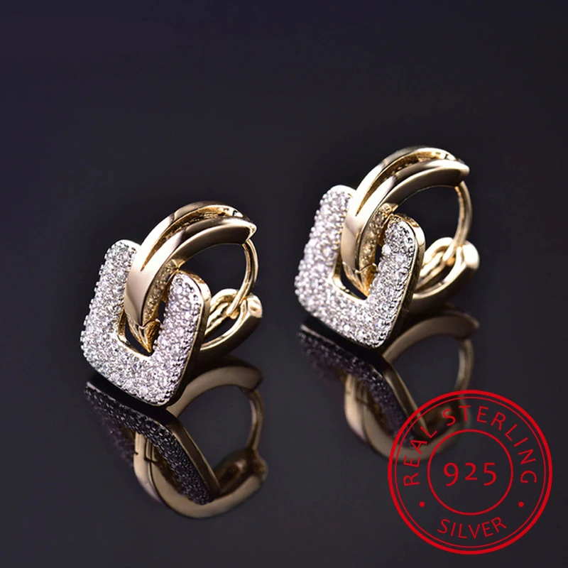 LEKANI 2019 Unique Square Shaped Piercing Huggie Hoop Earring for Women Silver/Gold 2 colors Earing Round Fine Jewelry
LEKANI 2019 Unique Square Shaped Piercing Huggie Hoop Earring for Women Silver/Gold 2 colors Earing Round Fine Jewelry