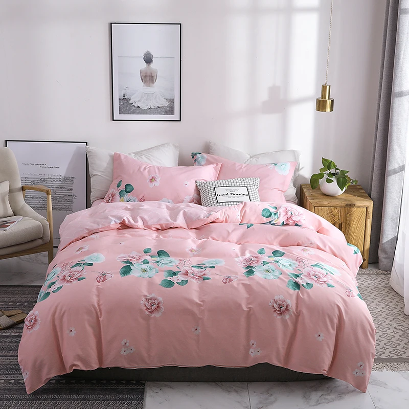 2021 Four-piece bedding simple cotton double household bed sheet quilt cover thickening sanding dormitory bed sheet pink flowers
2021 Four-piece bedding simple cotton double household bed sheet quilt cover thickening sanding dormitory bed sheet pink flowers