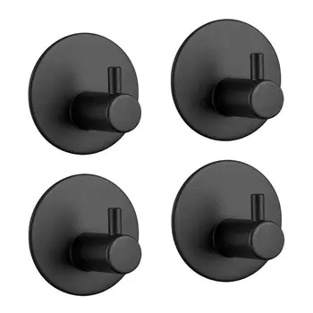 Self-adhesive Matte Black 304 Stainless Steel Robe Hooks Wall Door Clothes Hanger Kitchen Bathroom Towel Hooks 4pcs/Set
Self-adhesive Matte Black 304 Stainless Steel Robe Hooks Wall Door Clothes Hanger Kitchen Bathroom Towel Hooks 4pcs/Set