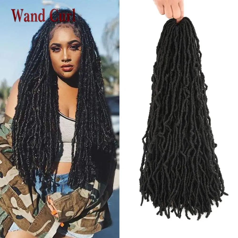 Wand Curl Nu Faux Locs Crochet Hair 24 Inch Long Pre-Looped Faux Crochet Locs Hair Goddess Locs Dreadlocks Extensions 21Roots
Wand Curl Nu Faux Locs Crochet Hair 24 Inch Long Pre-Looped Faux Crochet Locs Hair Goddess Locs Dreadlocks Extensions 21Roots