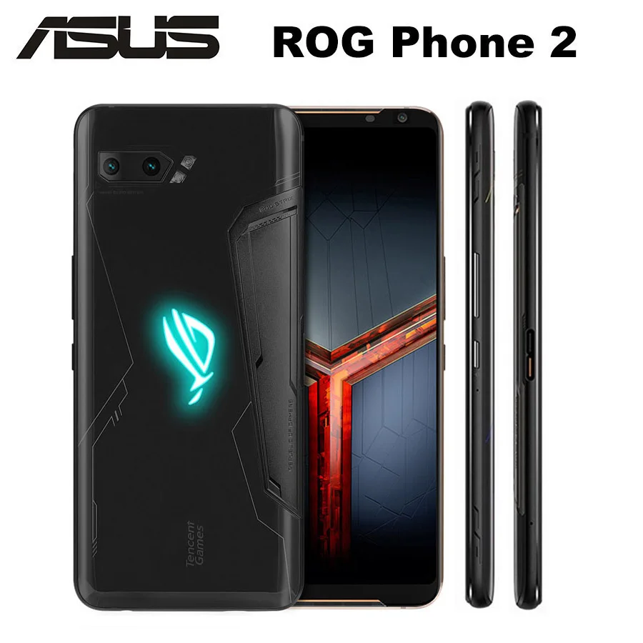 Оригинальный Смартфон Asus ROG Phone 2 ZS660KL 12 Гб 512 ГБ Snapdragon855 + 6 59 дюйма 120 Гц 1080x2340P 6000 мАч