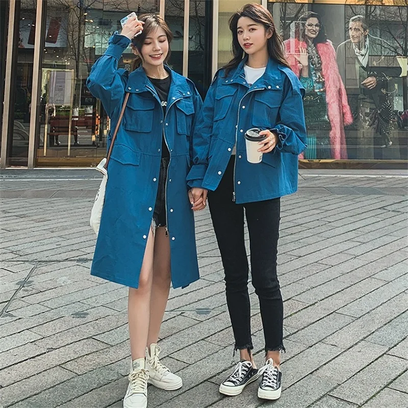 Long Trench Winter 2019 Women Knee-length Spring And Autumn Turn-down Collar Loose BF Fashion Loose Coat
Long Trench Winter 2019 Women Knee-length Spring And Autumn Turn-down Collar Loose BF Fashion Loose Coat