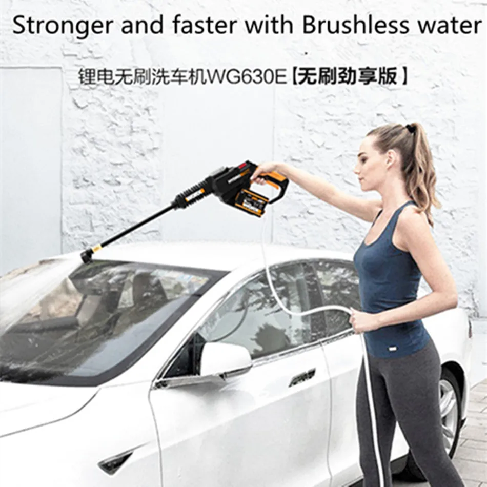 Wicks Car Wash Artifact Powerful High Pressure Water Pump Home Rechargeable Gun Set Tool Wireless Portable Machine | Инструменты