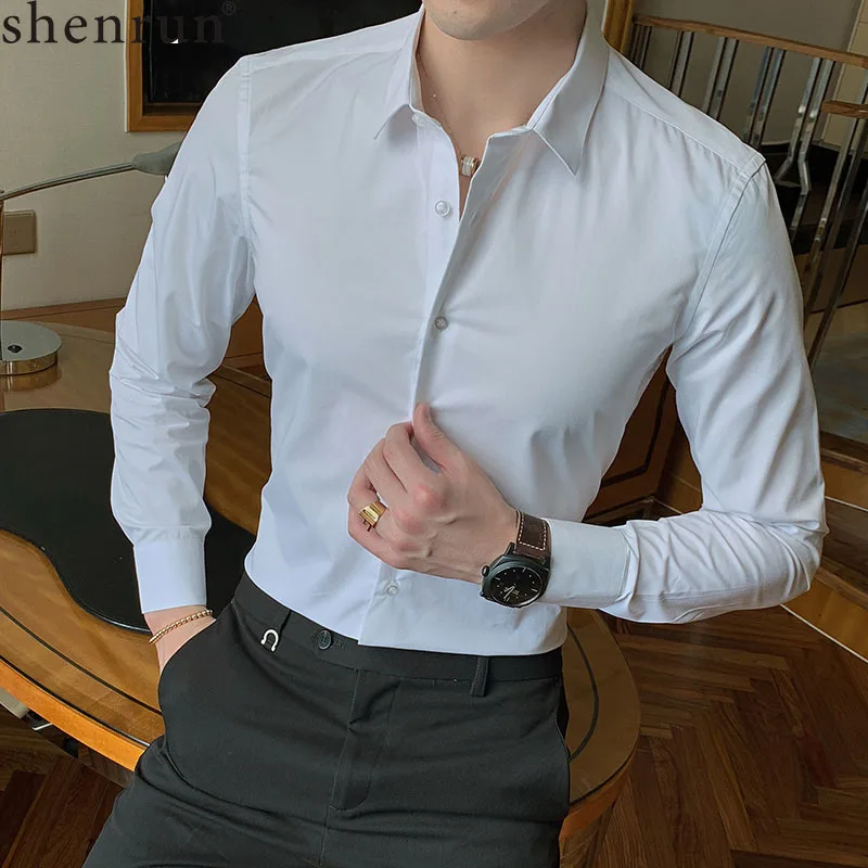 Shenrun Men Shirts Long Sleeve Solid Color New Fashion Slim Fit Cotton Shirt Business Work Party Wedding Banquet Easy Care M-5XL
Shenrun Men Shirts Long Sleeve Solid Color New Fashion Slim Fit Cotton Shirt Business Work Party Wedding Banquet Easy Care M-5XL