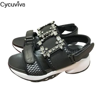 Buckle Crystal Thick Sole Casual Sandals Women Open Toe Platform Gladiator Sandals Hook Summer Fashion White Black Shoes
Buckle Crystal Thick Sole Casual Sandals Women Open Toe Platform Gladiator Sandals Hook Summer Fashion White Black Shoes