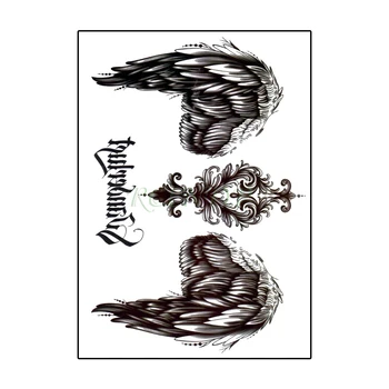 Waterproof Temporary Tattoo Sticker Angel Wings Feather Letter Flash Tatoo Fake Tatto Big Size Body Art for Girl Men Women 
Waterproof Temporary Tattoo Sticker Angel Wings Feather Letter Flash Tatoo Fake Tatto Big Size Body Art for Girl Men Women