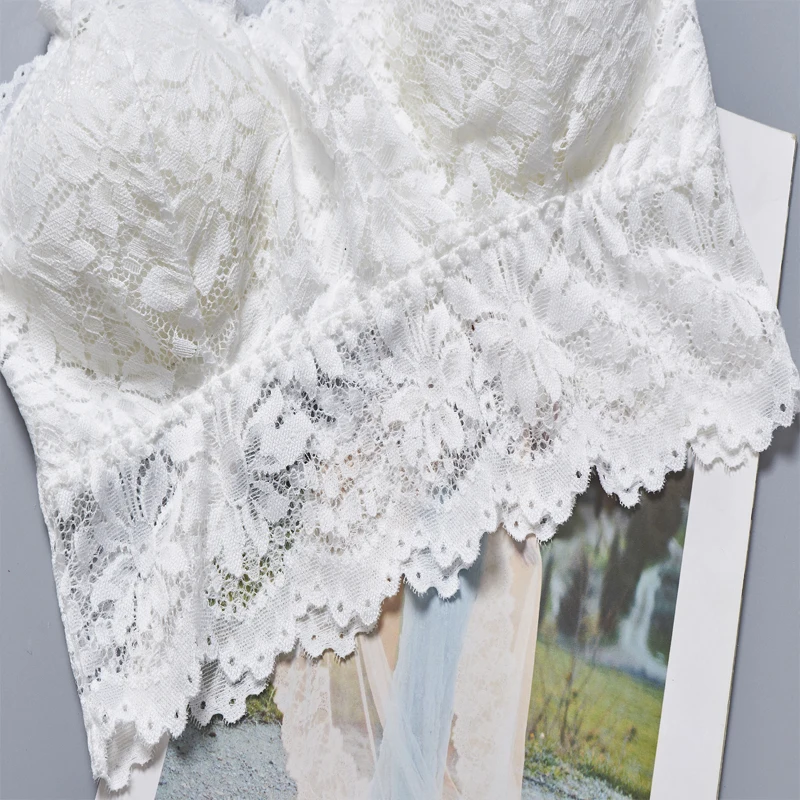 Soutien-gorge push up en dentelle sans fil pour femme, bralette, lingerie sexy, bonnet complet, dos nu, sous-vêtements ultra-fins, haut souple, grande taille, nouveau 4