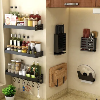 New Multi-Function-Free Perforated Kitchen Shelf Wall-Mounted Pot Cover Holder Holder zhen ban jia Spice Rack Chopsticks Tube
New Multi-Function-Free Perforated Kitchen Shelf Wall-Mounted Pot Cover Holder Holder zhen ban jia Spice Rack Chopsticks Tube