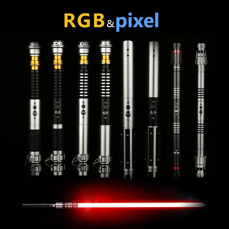 YQ- neopixel Lightsaber Metal Handle With Blade Luke Anakin Laser Sword Jedi Knife Weapon Led Toy Christmas Gifts For Boys | Игрушки и