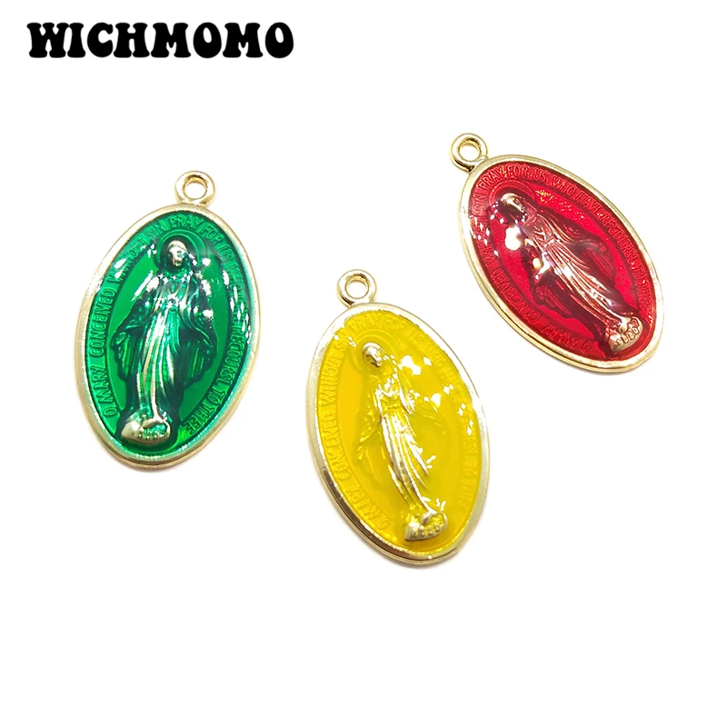 New 4pcs 34*19MM Zinc Alloy Candy Colors Drop Oil Big Religious Figure Charms Pendant DIY Jewelry Necklace Earring Accessories
New 4pcs 34*19MM Zinc Alloy Candy Colors Drop Oil Big Religious Figure Charms Pendant DIY Jewelry Necklace Earring Accessories